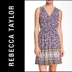 Rebecca Taylor Indian Floral Print Mini Dress size 2